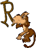 GIF animado (30715) Letra mayuscula r mono
