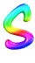GIF animado (40227) Letra mayuscula s arco iris
