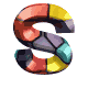 GIF animado (40293) Letra mayuscula s coloreada
