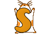 GIF animado (31924) Letra mayuscula s hamster