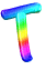 GIF animado (40228) Letra mayuscula t arco iris