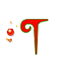 GIF animado (44260) Letra mayuscula t roja fantasia