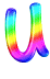 GIF animado (40229) Letra mayuscula u arco iris