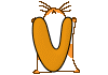 GIF animado (31927) Letra mayuscula v hamster