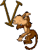 GIF animado (30719) Letra mayuscula v mono