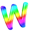 GIF animado (40231) Letra mayuscula w arco iris