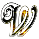 GIF animado (34210) Letra mayuscula w glitter negra