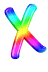 GIF animado (40232) Letra mayuscula x arco iris