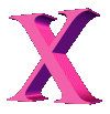 GIF animado (45089) Letra mayuscula x d rosa