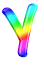 GIF animado (40233) Letra mayuscula y arco iris