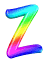 GIF animado (40234) Letra mayuscula z arco iris