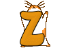 GIF animado (31931) Letra mayuscula z hamster