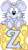 GIF animado (32137) Letra mayuscula z raton queso