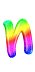 GIF animado (40235) Letra n arco iris