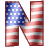 GIF animado (42420) Letra n bandera norteamericana