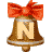 GIF animado (40898) Letra n campanas navidad