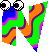 GIF animado (39072) Letra n colores ojos