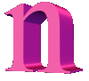 GIF animado (45092) Letra n d rosa