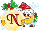 GIF animado (41131) Letra n emoticono navidad