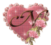 GIF animado (33641) Letra n glitter flores