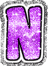 GIF animado (33023) Letra n glitter fucsia