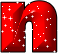 GIF animado (34444) Letra n glitter roja