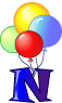 GIF animado (36595) Letra n globos