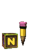 GIF animado (39590) Letra n lapiz