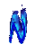 GIF animado (37419) Letra n llama azul