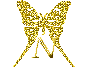 GIF animado (30464) Letra n mariposa oro