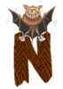 GIF animado (30921) Letra n murcielago vampiro