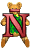 GIF animado (31287) Letra n oso grizzly