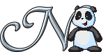 GIF animado (31322) Letra n oso panda