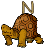 GIF animado (32202) Letra n tortuga
