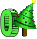 GIF animado (40675) Letra o arbol navidad