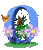 GIF animado (36875) Letra o azul flores