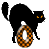 GIF animado (38215) Letra o gato negro
