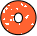 GIF animado (34217) Letra o glitter naranja