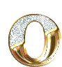 GIF animado (34300) Letra o glitter oro diamantes