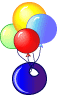 GIF animado (36596) Letra o globos