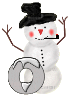 GIF animado (41224) Letra o hombre nieve