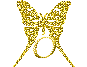 GIF animado (30465) Letra o mariposa oro