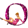 GIF animado (34136) Letra o mujer glitter