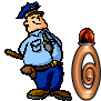 GIF animado (43780) Letra o policia