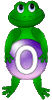 GIF animado (31817) Letra o rana verde