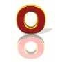 GIF animado (44422) Letra o roja reflejo
