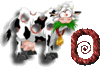 GIF animado (32274) Letra o vaca divertida
