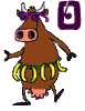 GIF animado (32300) Letra o vaca loca