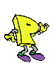 GIF animado (39752) Letra p amarilla brazos piernas
