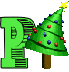 GIF animado (40676) Letra p arbol navidad